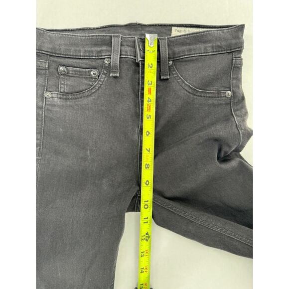 Rag & Bone Jeggings Size 26 High Rise Denim Leggings Black Grunge Goth P… - Picture 12 of 16
